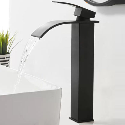 Skorter | Modern Waterfall Spout Sink Faucet with LED Brass Sink Faucet