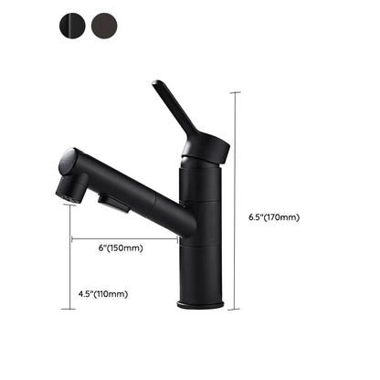 Skorter | Bathroom vessel faucet high arc three-way spout single-handle faucet with pull-out sprayer
