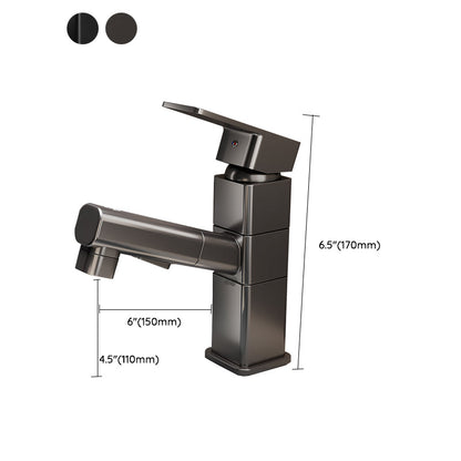 Skorter | Bathroom Vessel Faucet High Arc Three-Way Spout Single Handle Faucet with Pull-Out Sprayer