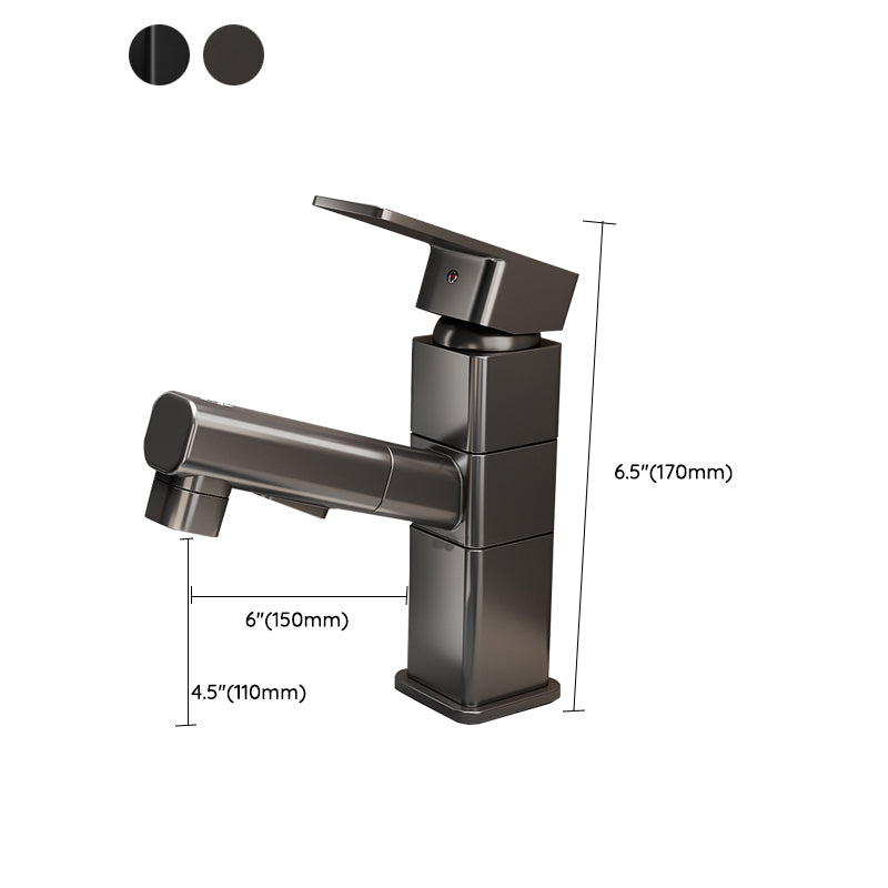 Skorter | Bathroom vessel faucet high arc three-way spout single-handle faucet with pull-out sprayer