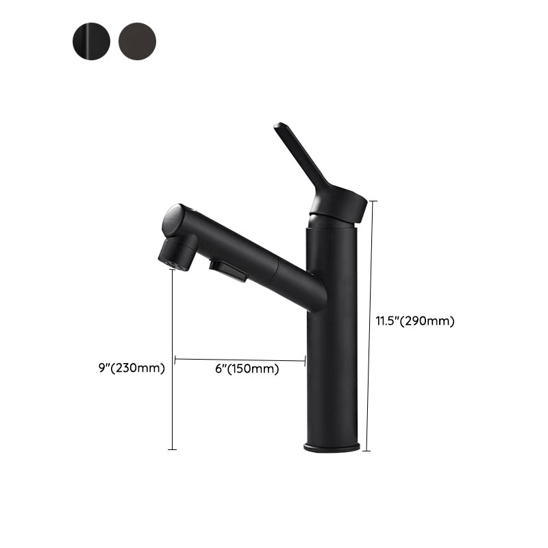 Skorter | Bathroom vessel faucet high arc three-way spout single-handle faucet with pull-out sprayer