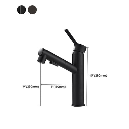 Skorter | Bathroom vessel faucet high arc three-way spout single-handle faucet with pull-out sprayer