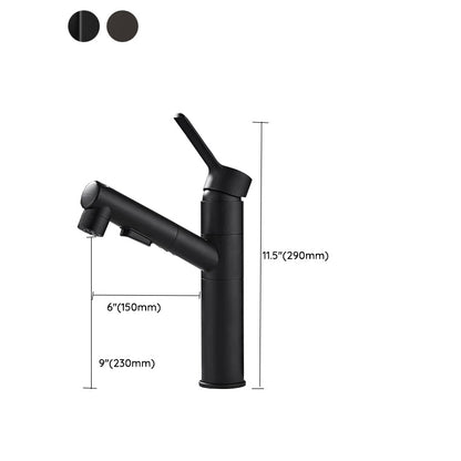 Skorter | Bathroom vessel faucet high arc three-way spout single-handle faucet with pull-out sprayer