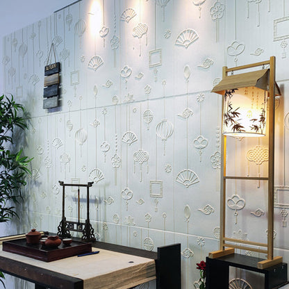 Skorter | Contemporary Wall Panels Self-Adhesive Waterproof Cartoon 3D Print Wall Covering