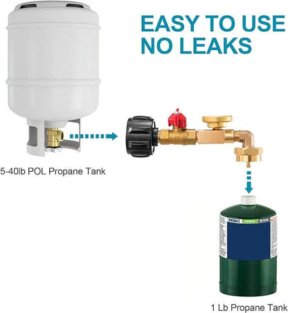 Skorter |  Top-Rated Propane Refill Elbow Adapter with Tank Gauge