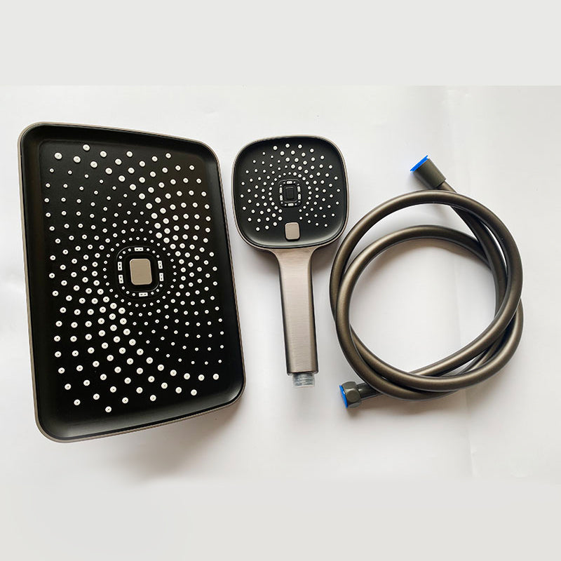 Skorter | Black Large Shower Head Standard Spray Pattern with Hand Shower