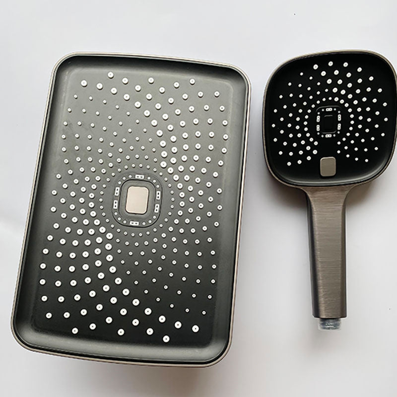 Skorter | Black Large Shower Head Standard Spray Pattern with Hand Shower