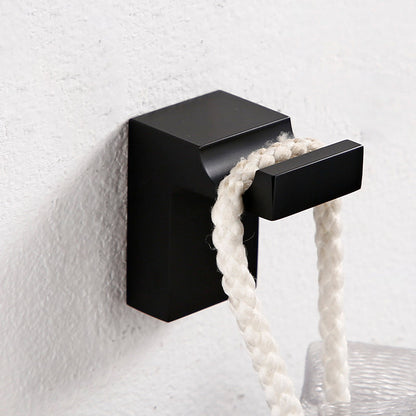 Skorter | Black Bathroom Accessories Hardware Set with Towel Rail and Bath Shelf