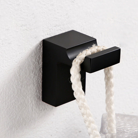 Skorter | Black Bathroom Accessories Hardware Set with Towel Rail and Bath Shelf