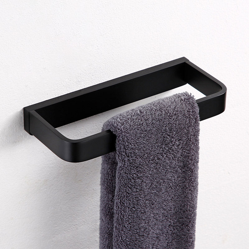 Skorter | Black Bathroom Accessories Hardware Set with Towel Bar and Bathroom Shelf