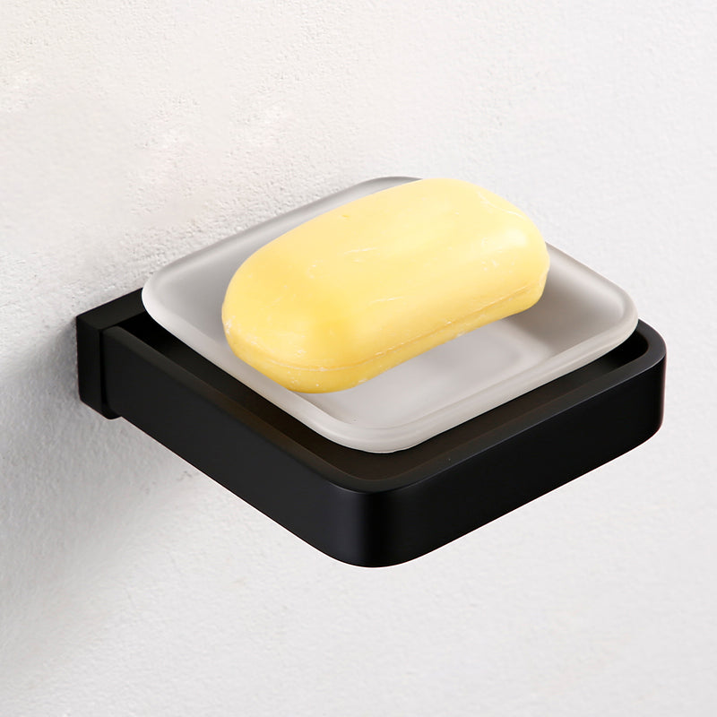 Skorter | Black Bathroom Accessories Hardware Set with Towel Rail and Bath Shelf