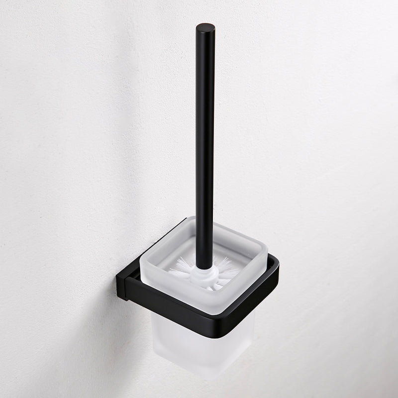 Skorter | Black Bathroom Accessories Hardware Set with Towel Rail and Bath Shelf