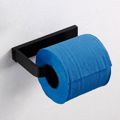 Skorter | Black Bathroom Accessories Hardware Set with Towel Bar and Bathroom Shelf