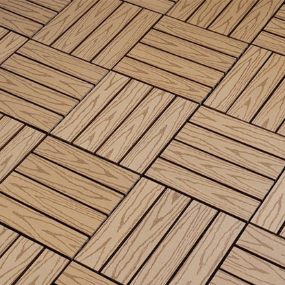 Skorter | 12" X 12" Deck/Patio floor tiles 4-Slat Square for outdoor patio tiles