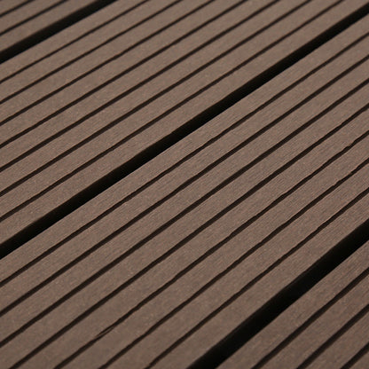 Skorter | 12" X 12" Deck/Patio floor tiles 4-Slat Square for outdoor patio tiles