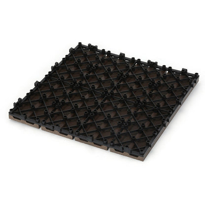 Skorter | 12" X 12" Deck/Patio floor tiles 4-Slat Square for outdoor patio tiles