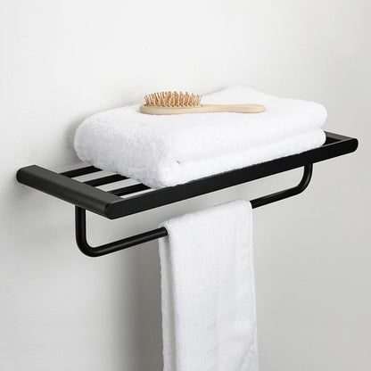 Skorter | Contemporary bathroom accessory single piece or in set made of black metal