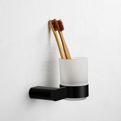 Skorter | Contemporary bathroom accessory single piece or in set made of black metal