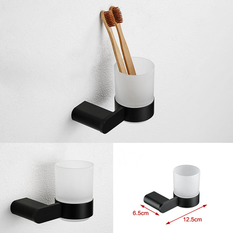 Skorter | Contemporary bathroom accessory single item or in set made of black metal
