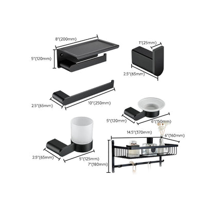 Skorter | Contemporary bathroom accessory single piece or in set made of black metal