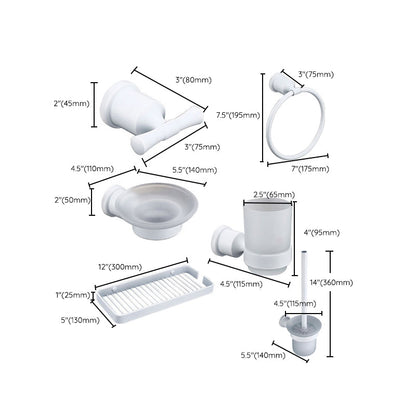 Skorter | Contemporary white bathroom accessories as a single piece or in a set