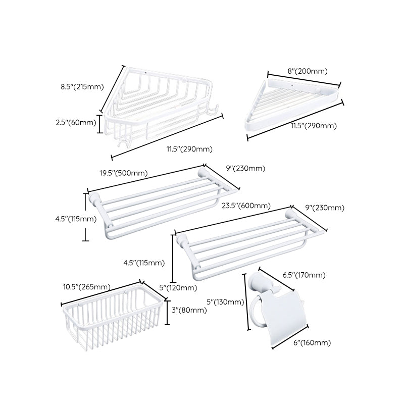 Skorter | Contemporary white bathroom accessories as a single piece or in a set