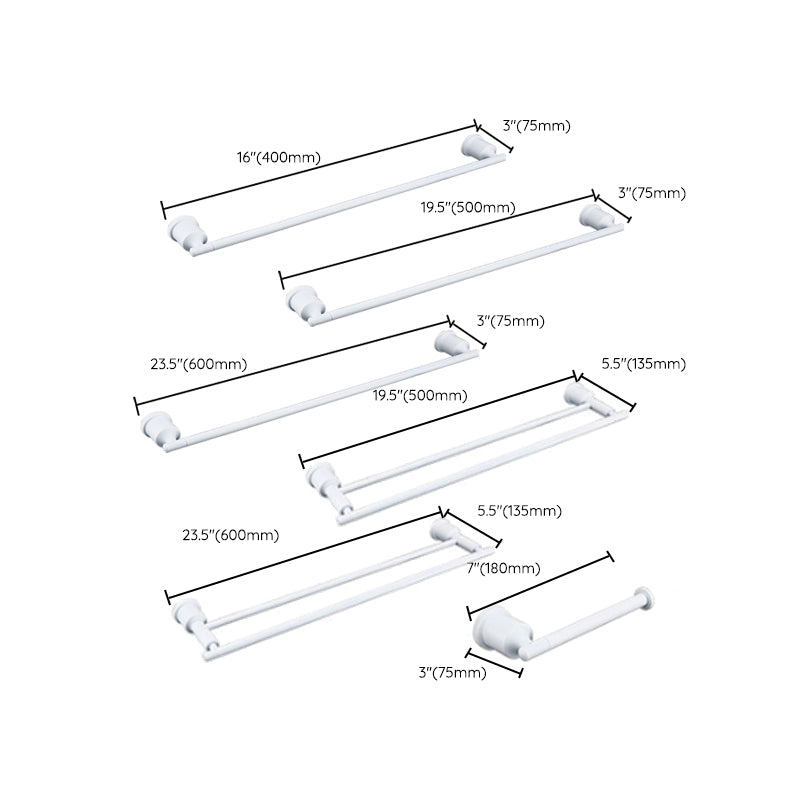 Skorter | Contemporary white bathroom accessories as a single piece or in a set