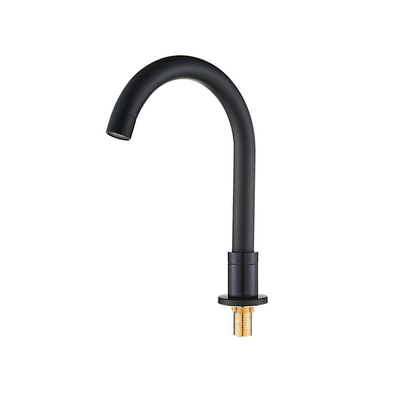 Skorter | Contemporary Bathroom Faucet Deck Mount Copper Low Arc Swivel Roman Bathtub Faucet Set