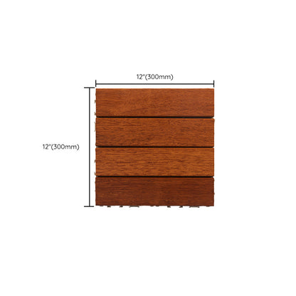 Skorter | 4-Slat Wood Deck/Patio Floor Tiles Interlocking Installation Floor Tiles