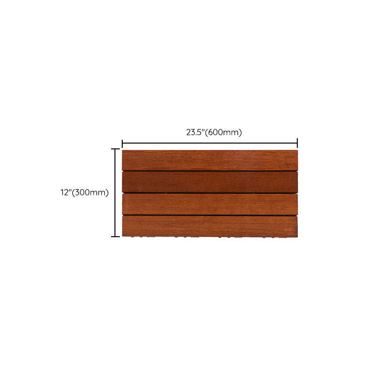 Skorter | 4-Slat Wood Deck/Patio Floor Tiles Interlocking Installation Floor Tiles