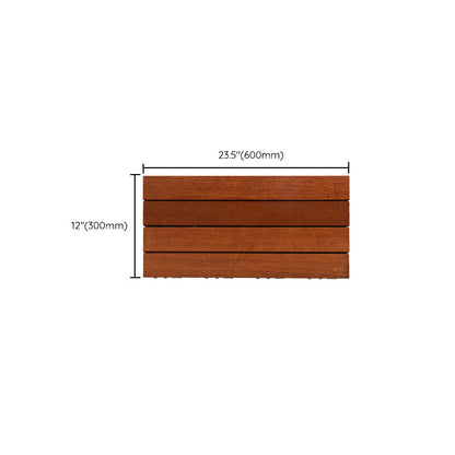 Skorter | 4-Slat Wood Deck/Patio Floor Tiles Interlocking Installation Floor Tiles
