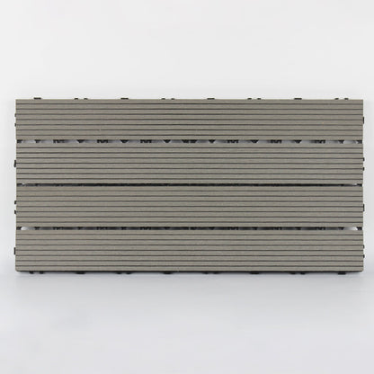 Skorter | 12" X 24" Deck/Pavement Floor Tiles 4-Slat Decking Tiles
