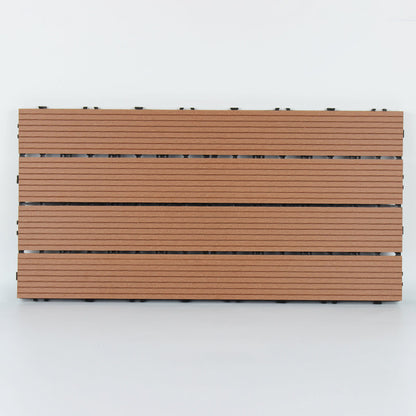 Skorter | 12" X 24" Deck/Pavement Floor Tiles 4-Slat Decking Tiles
