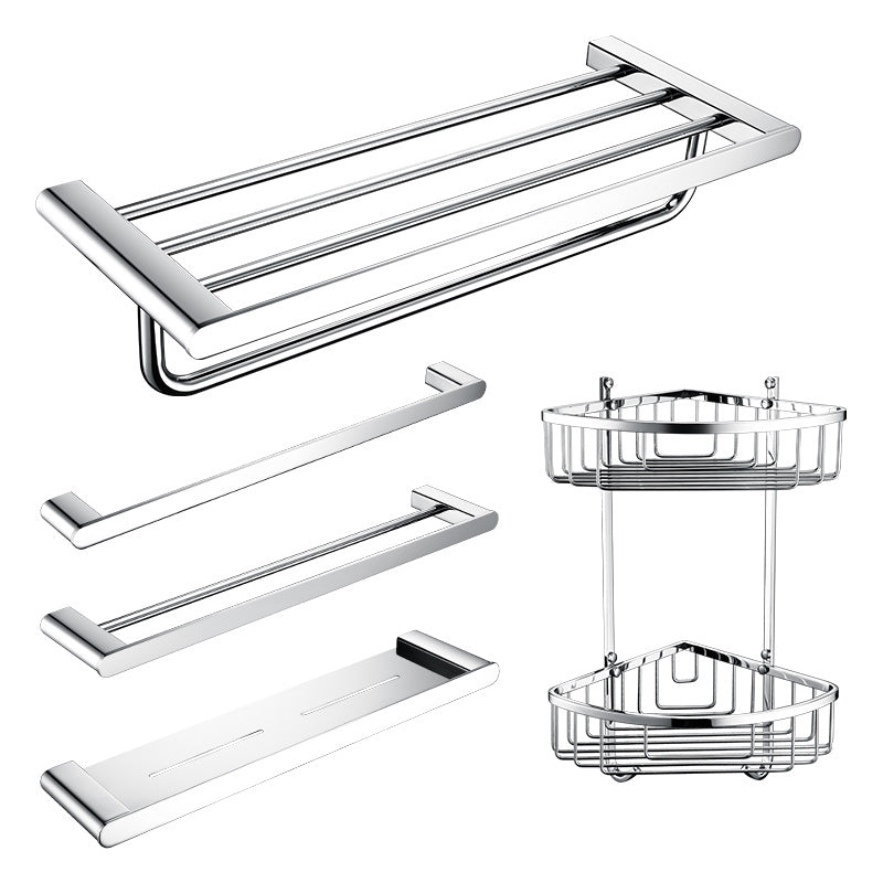 Skorter | Contemporary bathroom accessories single item or in set in silver