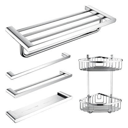 Skorter | Contemporary bathroom accessories single item or in set in silver