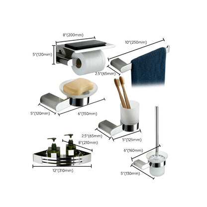 Skorter | Contemporary bathroom accessories single item or in set in silver