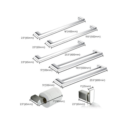 Skorter | Contemporary bathroom accessories single item or in set in silver