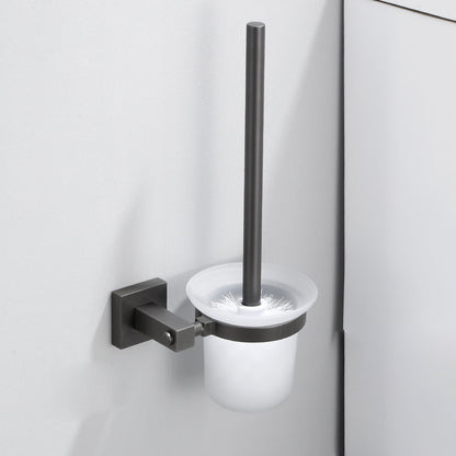 Skorter | Contemporary bathroom accessories single piece or in a set made of gray metal