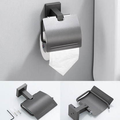 Skorter | Contemporary bathroom accessories single piece or in a set made of gray metal