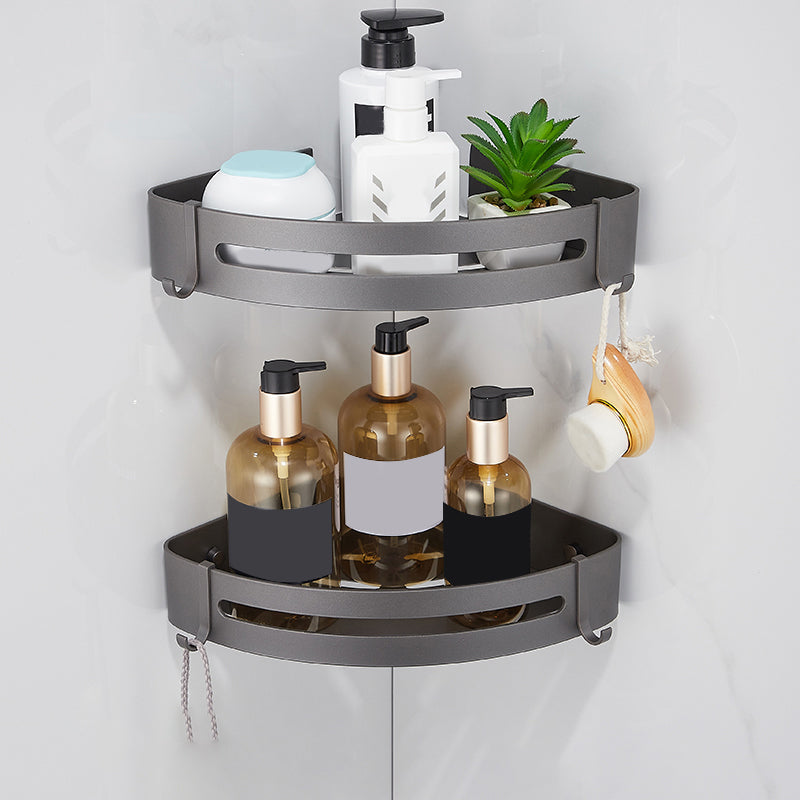 Skorter | Contemporary bathroom accessories single piece or in a set made of gray metal