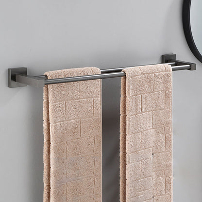 Skorter | Contemporary bathroom accessories single piece or in a set made of gray metal
