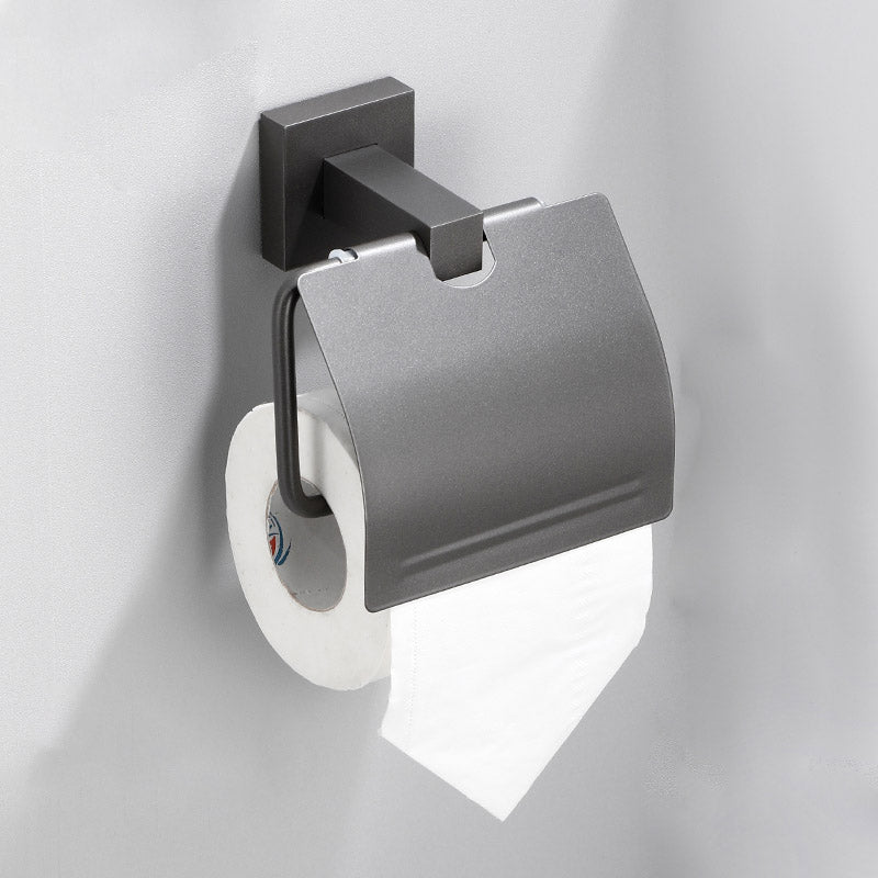 Skorter | Contemporary bathroom accessories single piece or in a set made of gray metal