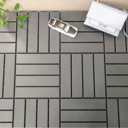 Skorter | 4-Slat 12" X 12" PVC Floor Tiles Connection Installation Floor Tiles