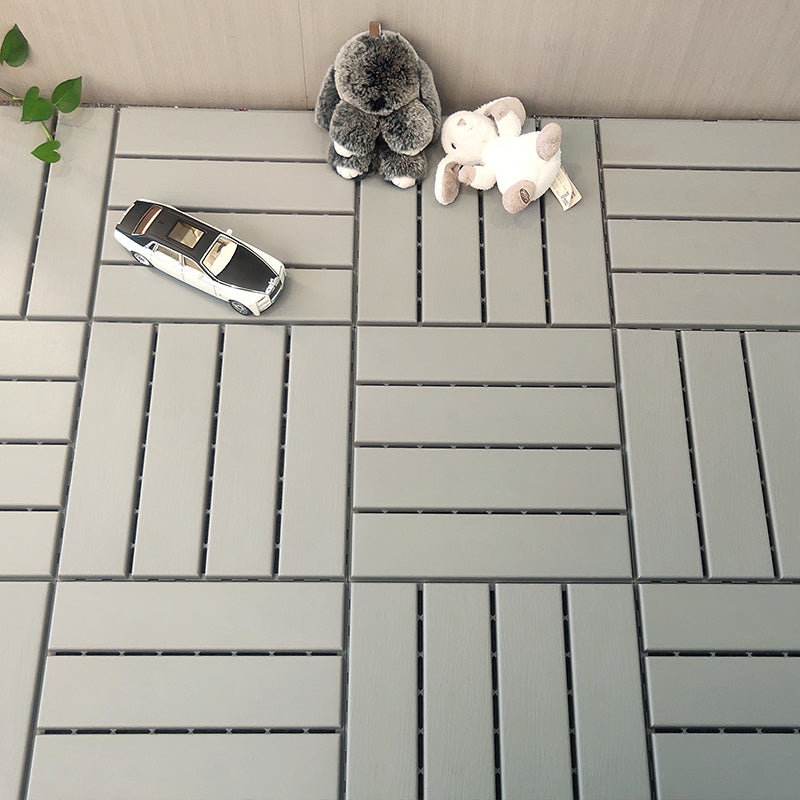 Skorter | 4-Slat 12" X 12" PVC Floor Tiles Connection Installation Floor Tiles