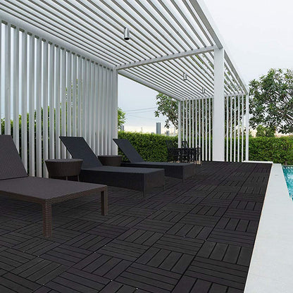 Skorter | 4-Slat 12" X 12" PVC Floor Tiles Connection Installation Floor Tiles