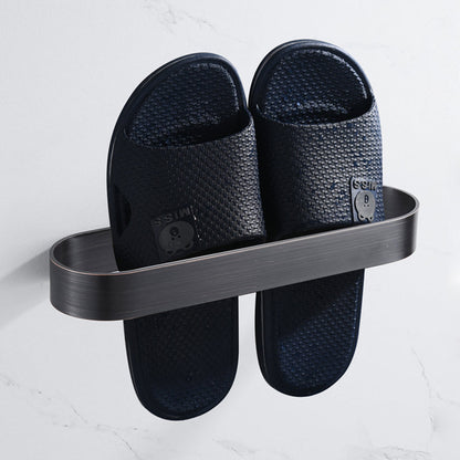 Skorter | 2-piece modern bathroom hardware set in gold/black, towel holder