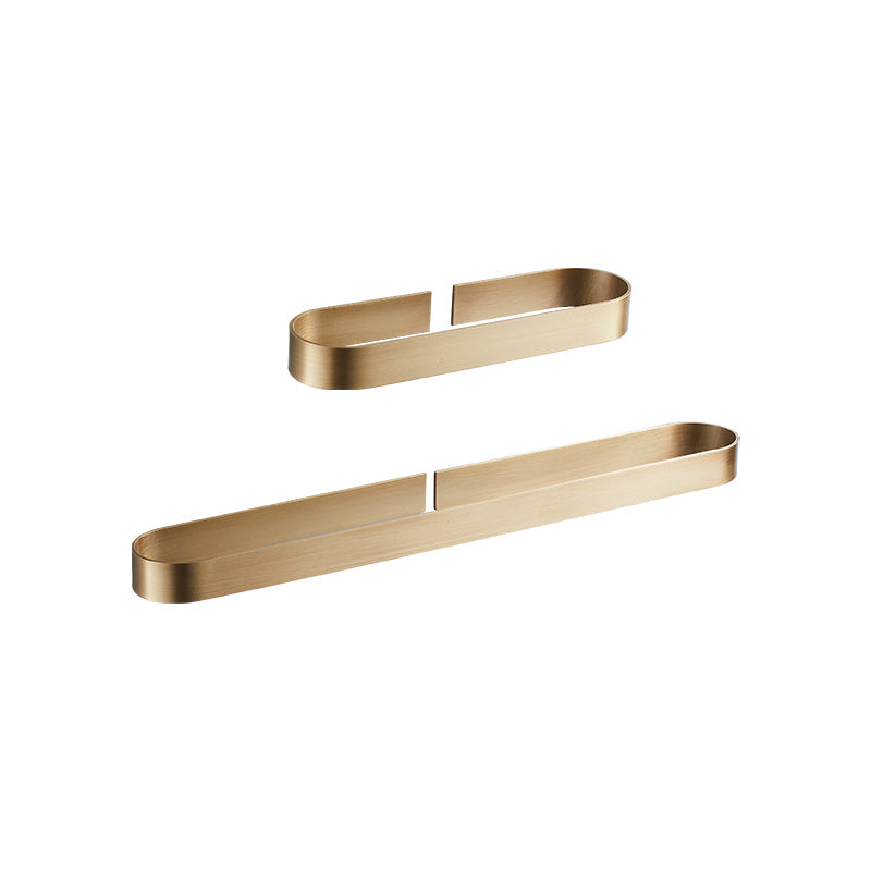 Skorter | 2-piece modern bathroom hardware set in gold/black, towel holder