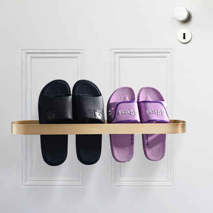 Skorter | 2-piece modern bathroom hardware set in gold/black, towel holder