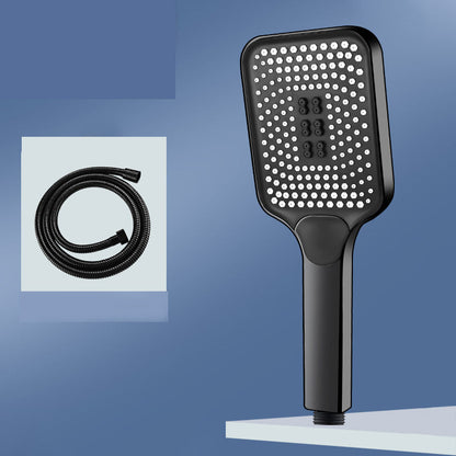 Skorter | Modern Rectangular Hand Shower in Black 3 Spray Wall Mounted Hand Shower