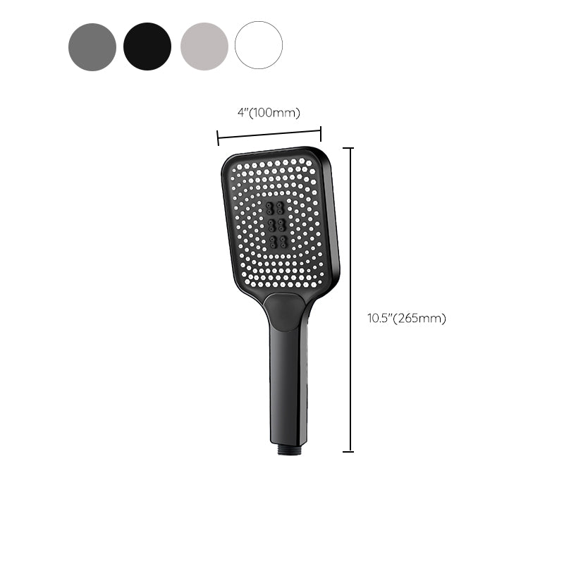 Skorter | Modern Rectangular Hand Shower in Black 3 Spray Wall Mounted Hand Shower